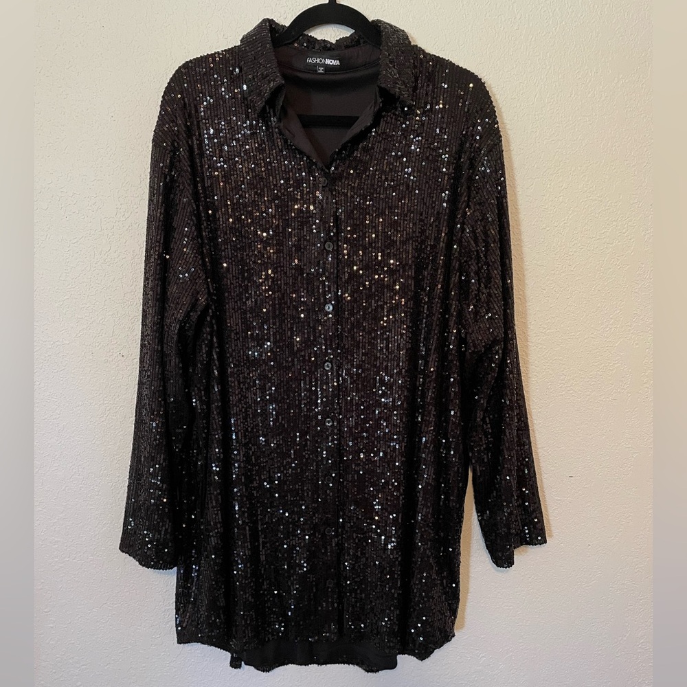 Black sequin dress
